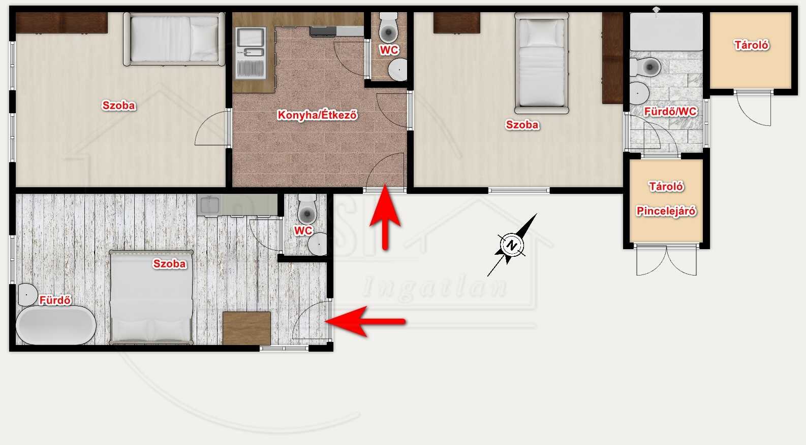 alaprajz elado apartman pecs belvaros